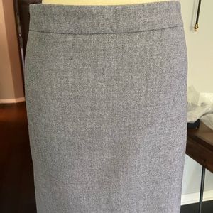 Grey flannel pencil skirt